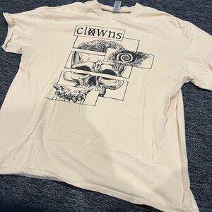 Clowns t shirt cream white